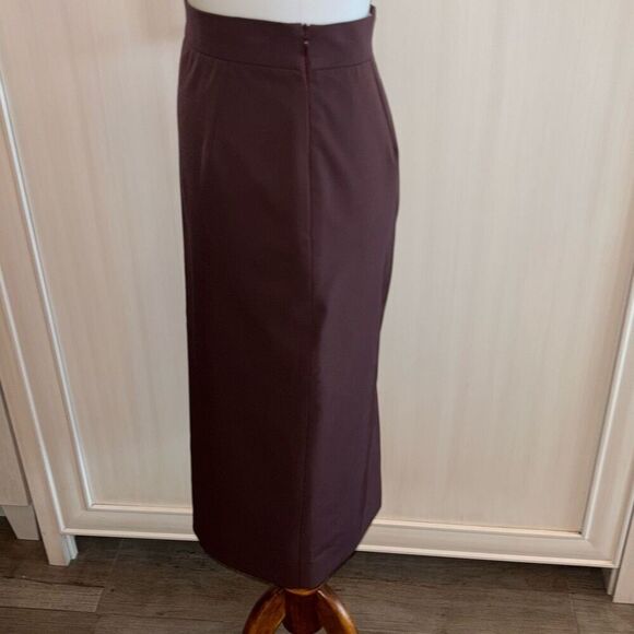 Vintage PRADA pencil skirt Sz 40/S purple taffeta career 90s/Y2K - Picture 3 of 10